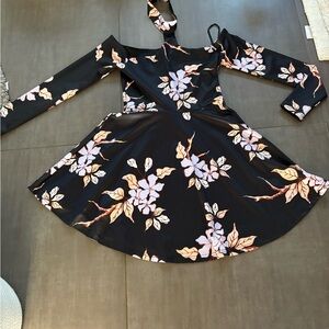 Gorgeous black dress with flowers